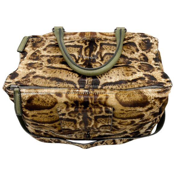 Givenchy Brown Animal Print Large Pandora Bag - Picture 1 of 10